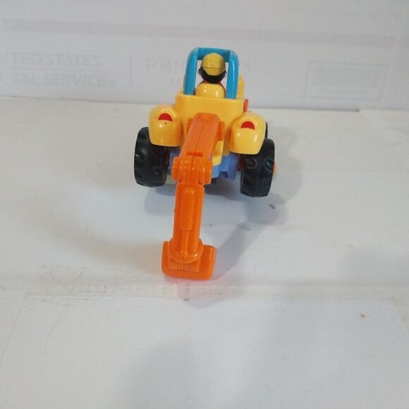 HUILE TOYS Push & Go Friction Powered Backhoe Truck 4" - Picture 8 of 8